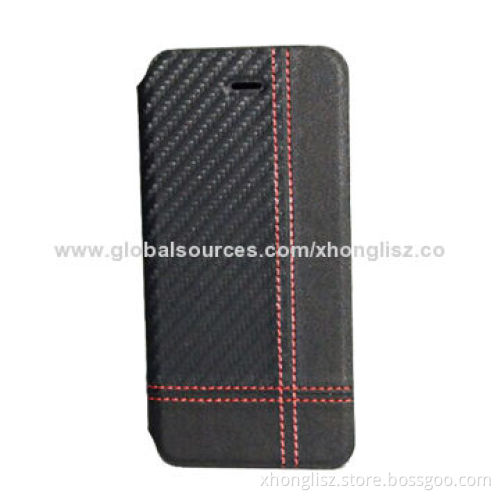 Simple Fashionable Design Stand Leather Case for iPhone 6 with Card Holder, OEM Logos WelcomedNew
